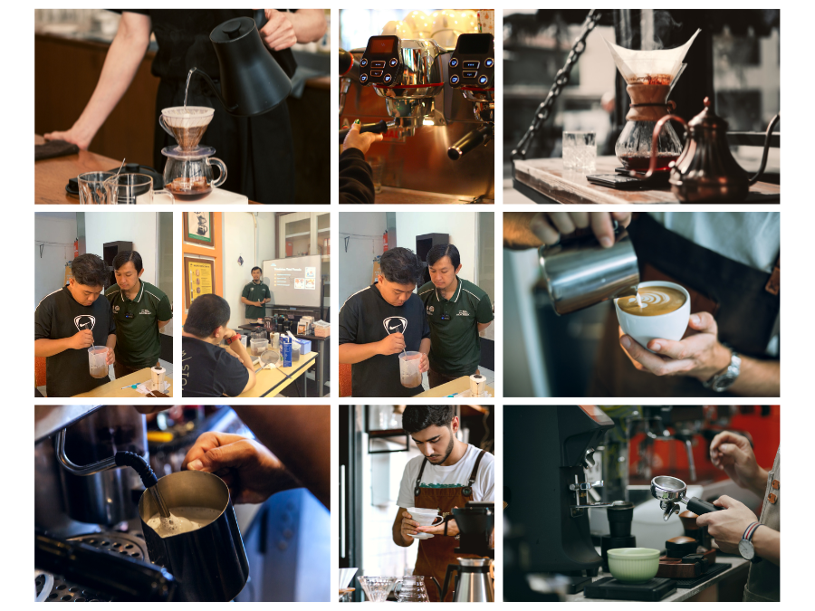 Sesi milk steaming kelas barista Kopi Nganu Akademik